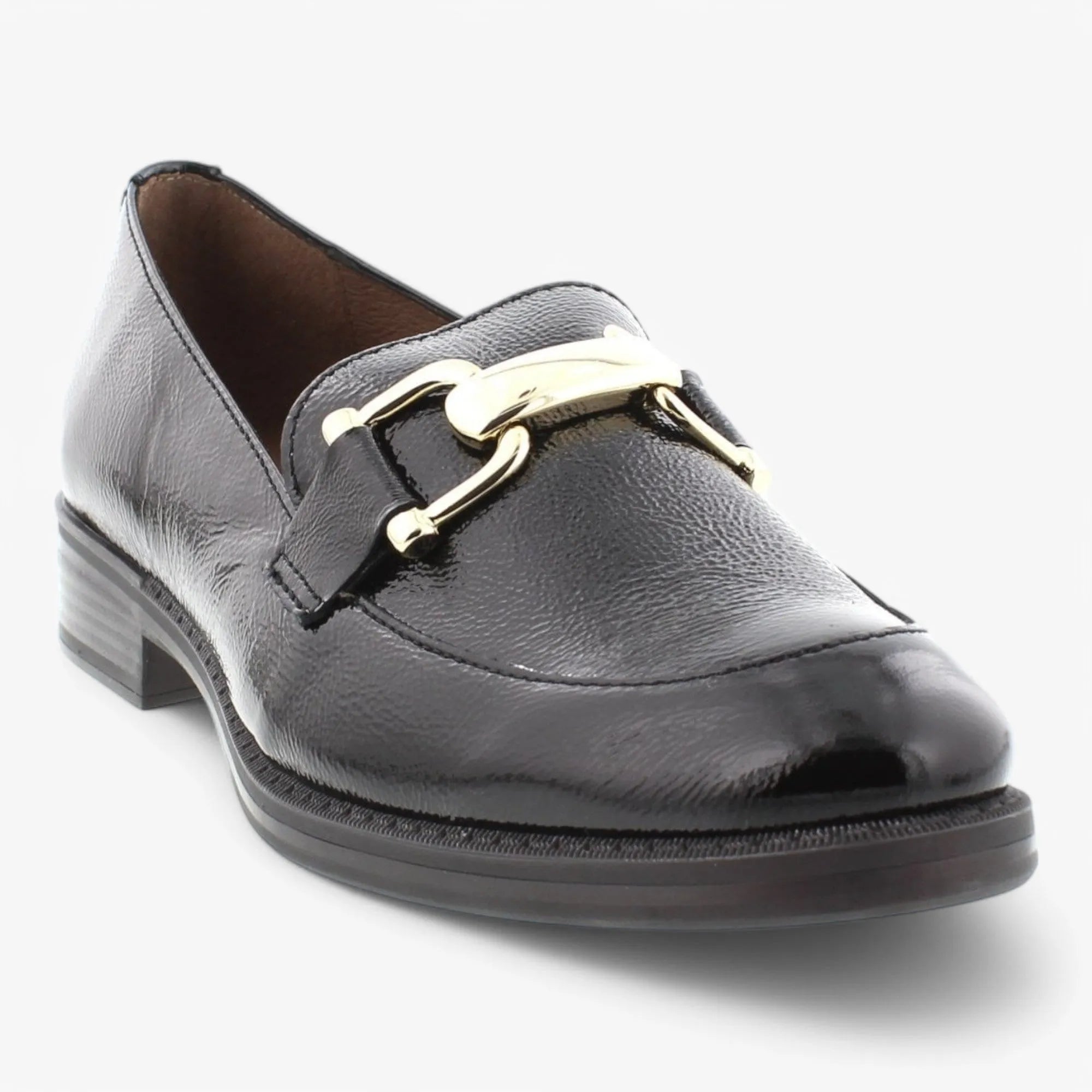 Wonders Black Patent Moccasin – Classic & Elegant - Leavys Shoes