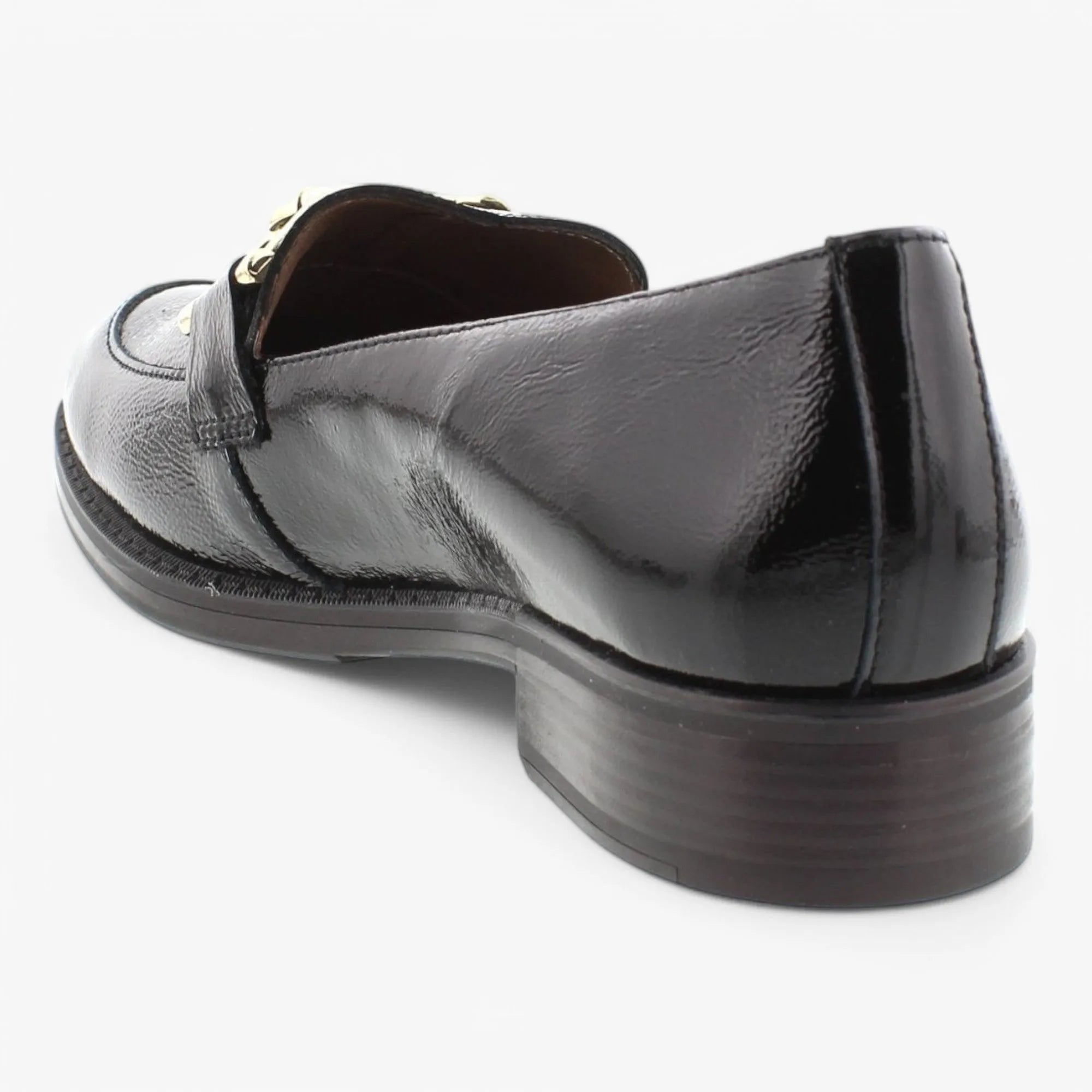 Wonders Black Patent Moccasin – Classic & Elegant - Leavys Shoes