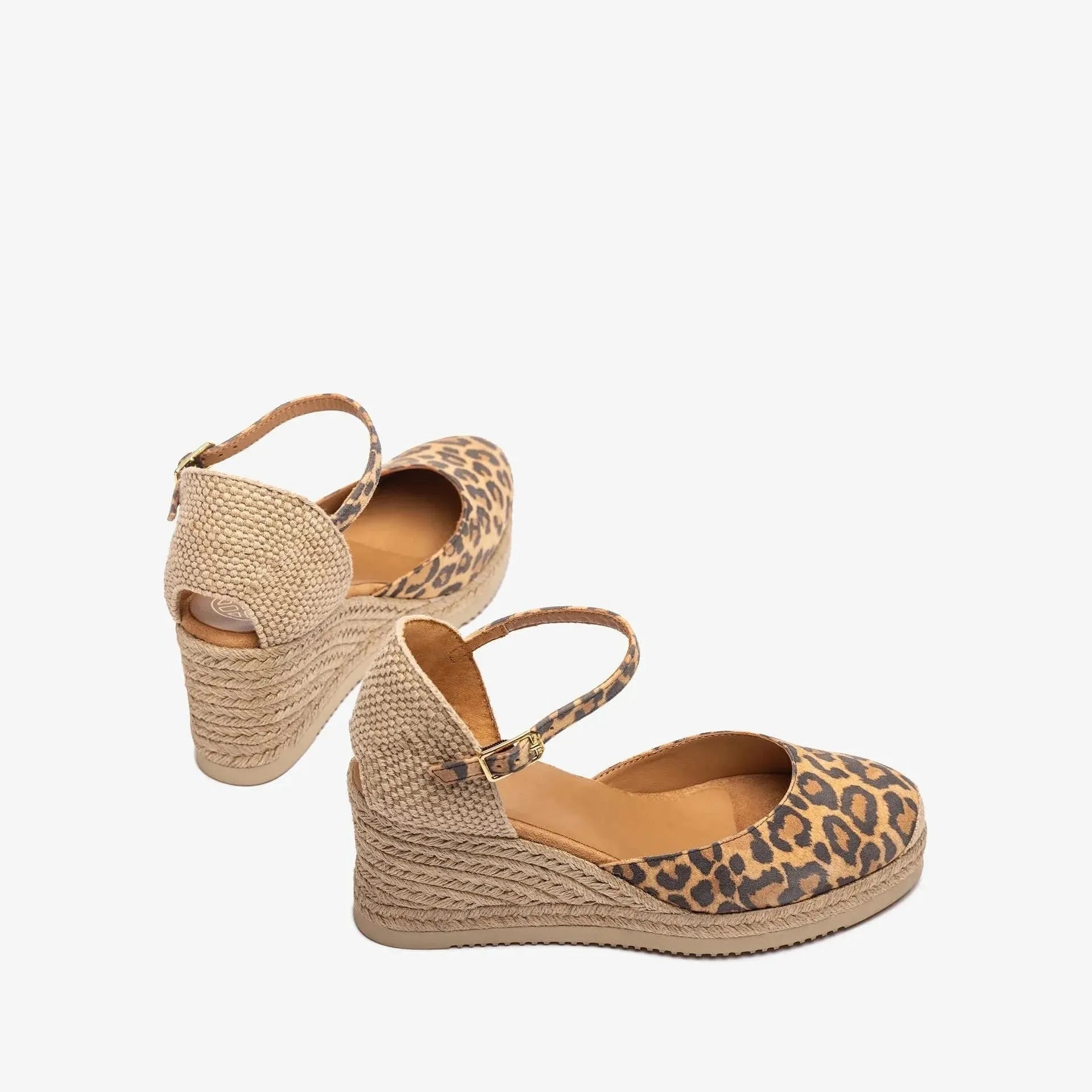 Unisa Leopard Print Wedge Espadrille in Suede