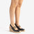 Unisa Black Slingback Espadrille with Double Strap