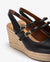 Unisa Black Slingback Espadrille with Double Strap