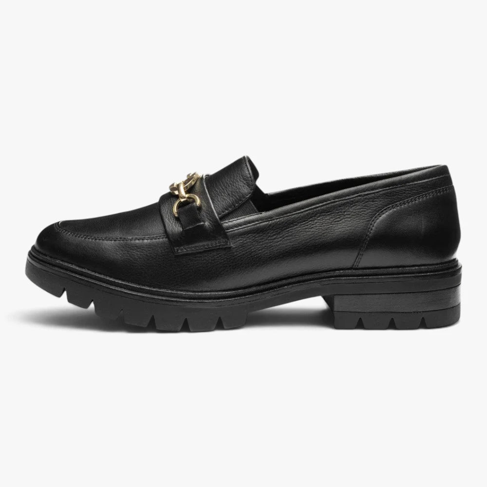 Ara Cambridge Black Leather Slim Fit Loafers