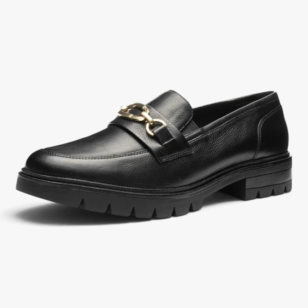Ara Cambridge Black Leather Slim Fit Loafers
