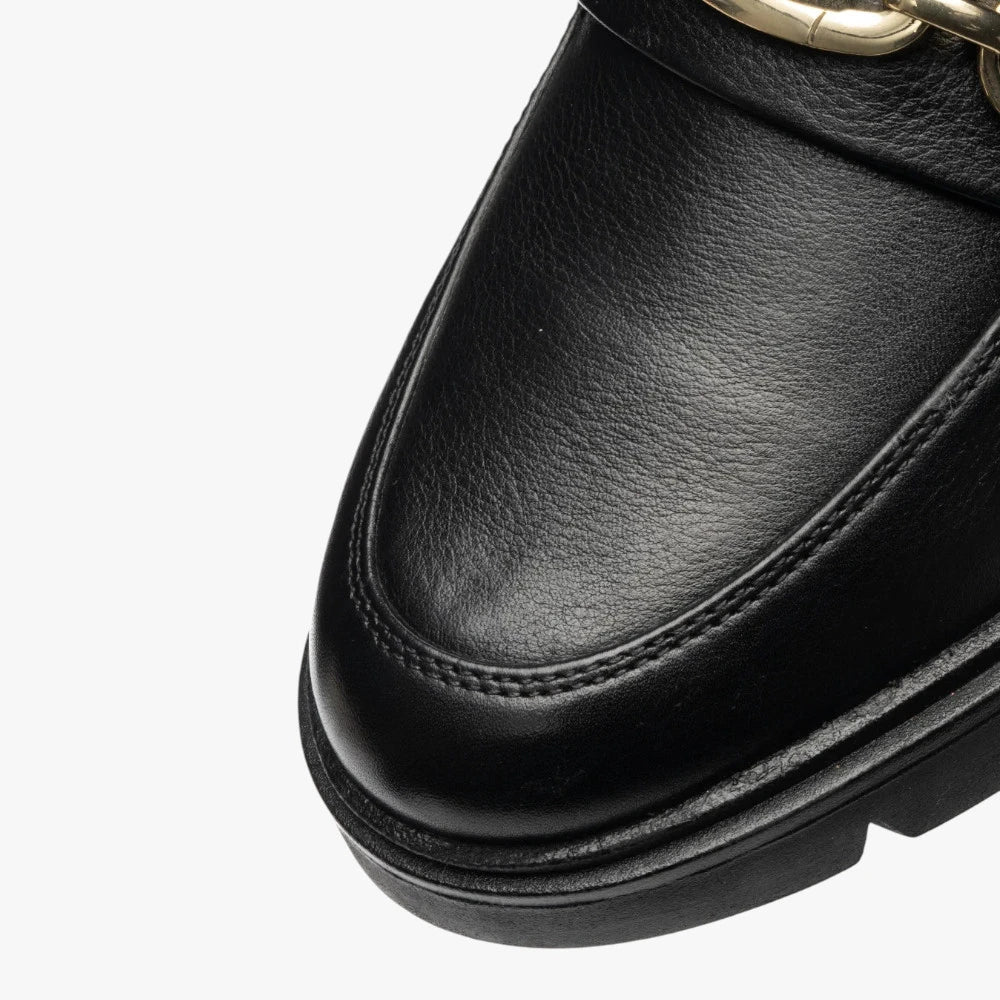 Ara Cambridge Black Leather Slim Fit Loafers