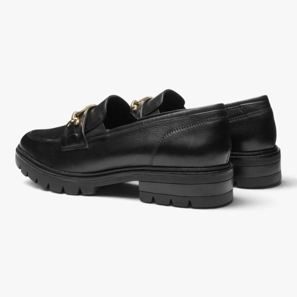 Ara Cambridge Black Leather Slim Fit Loafers