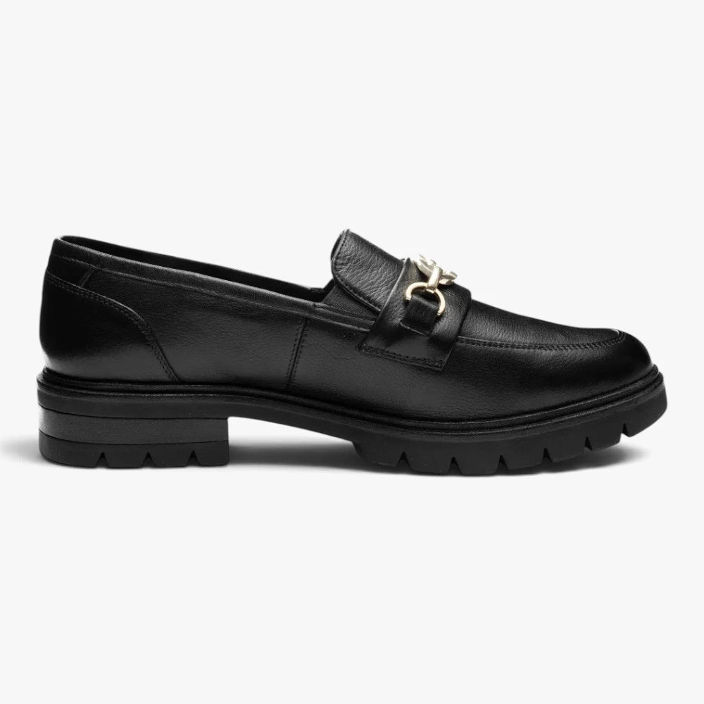 Ara Cambridge Black Leather Slim Fit Loafers