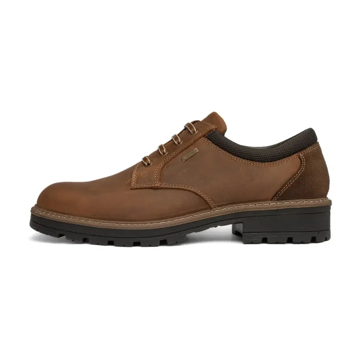 Outer side of the Ara Frederick brown lace-up shoe, showing the GORE-TEX badge and dark sole.