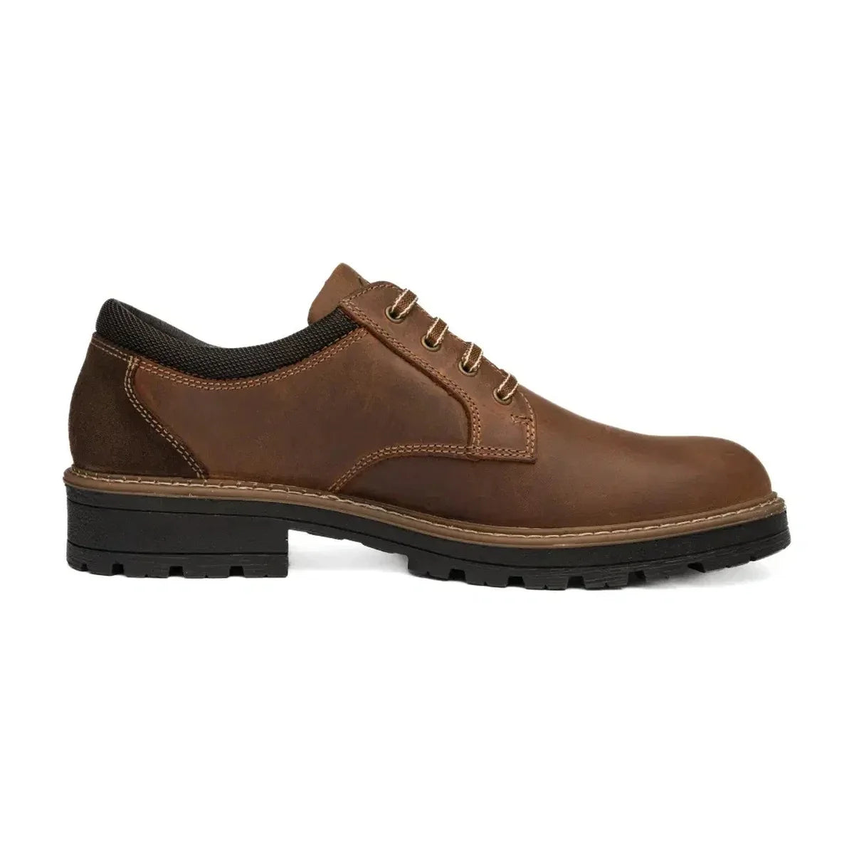Inner side profile of the Ara Frederick men's brown leather shoe.