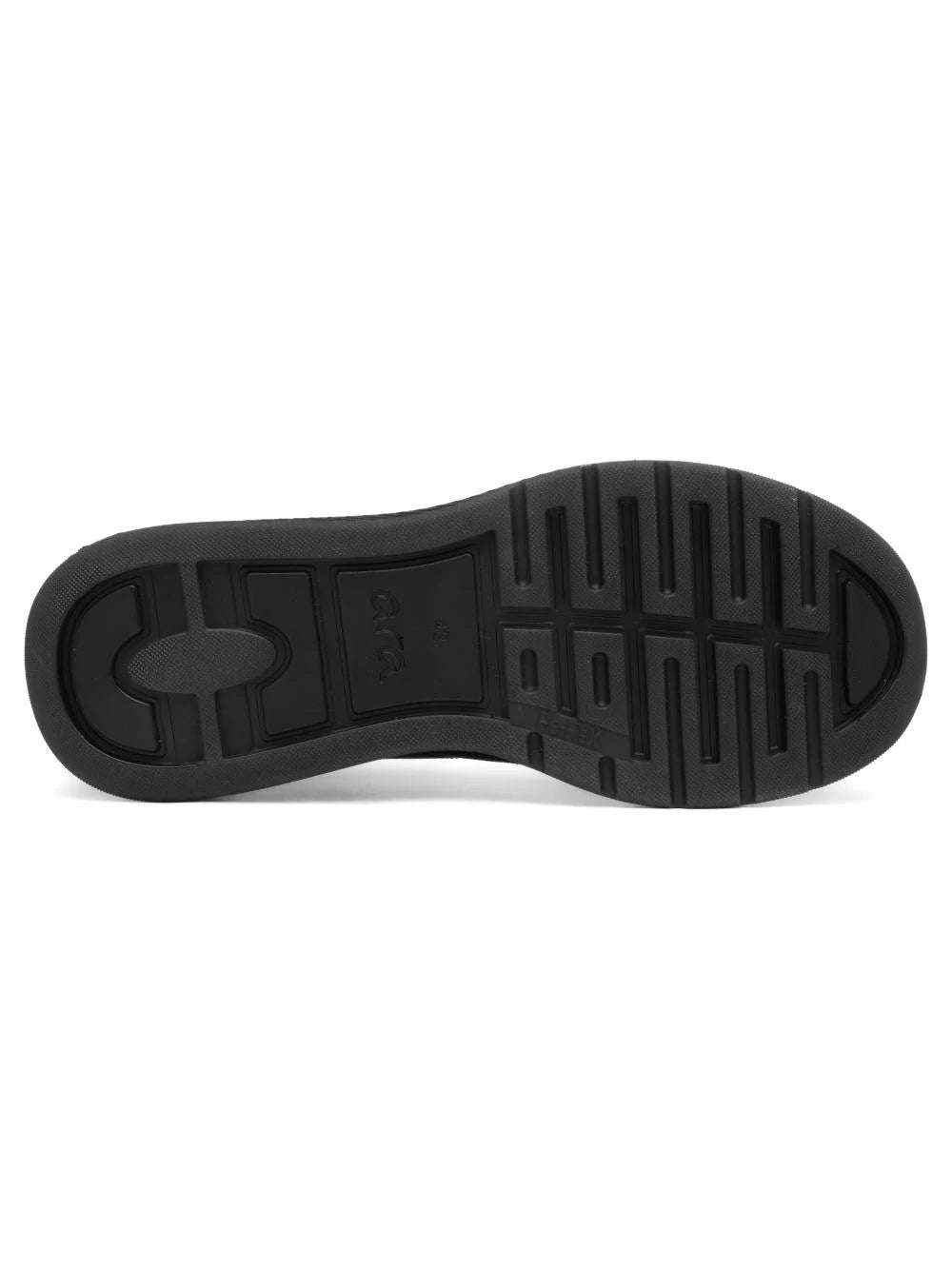 Ara Venturo men's extra wide leather zip trainers in black – product view 4