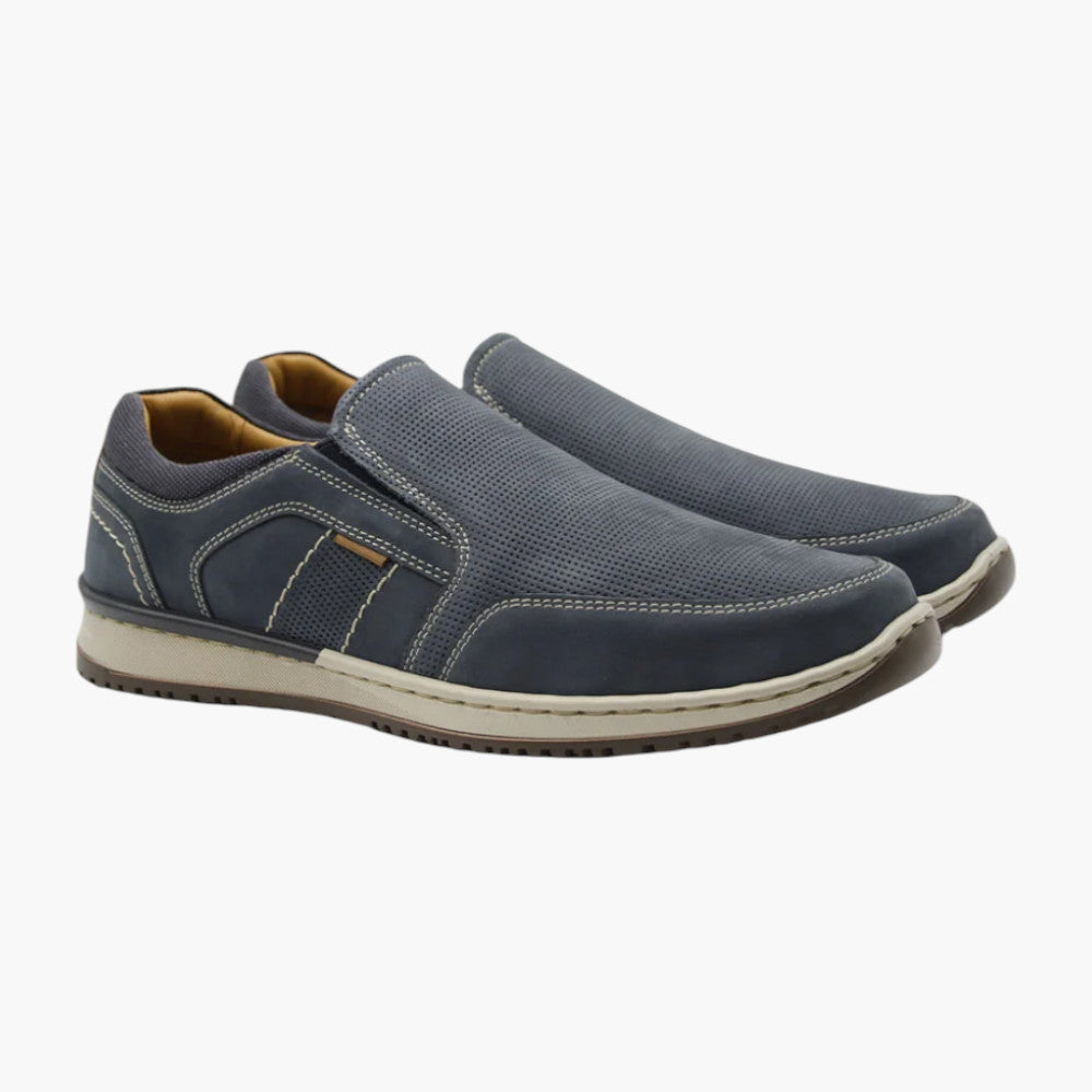 Dubarry Bateman Navy Men's Slip-On Moccasin Shoes - Leavys Shoes