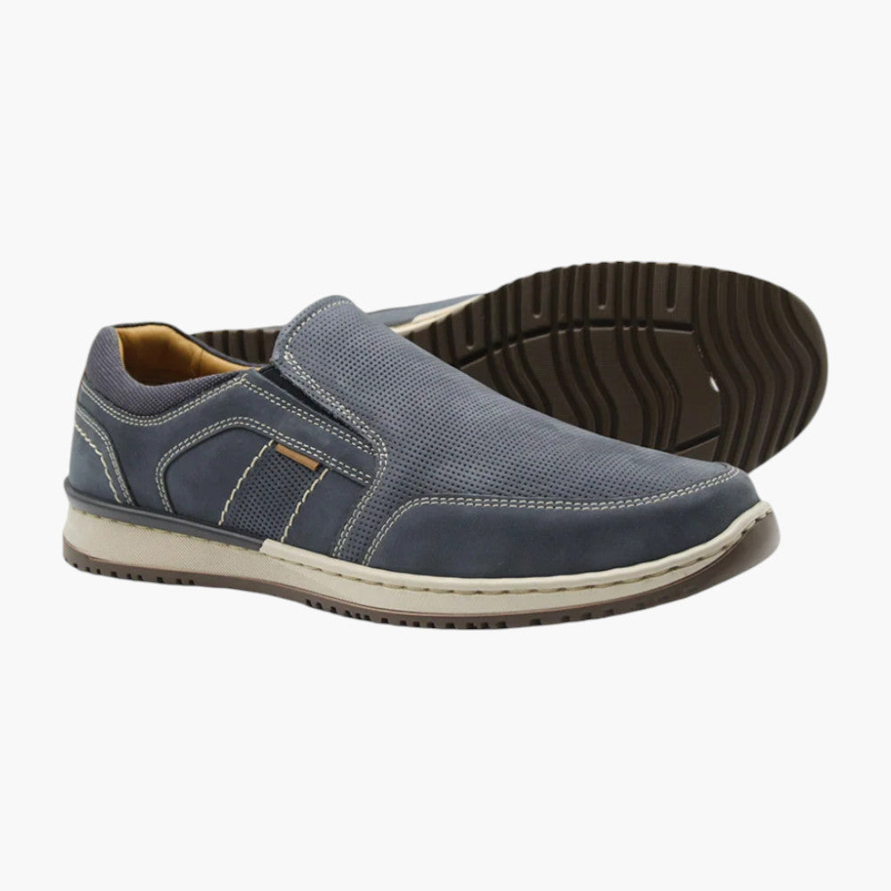 Dubarry Bateman Navy Men's Slip-On Moccasin Shoes - Leavys Shoes