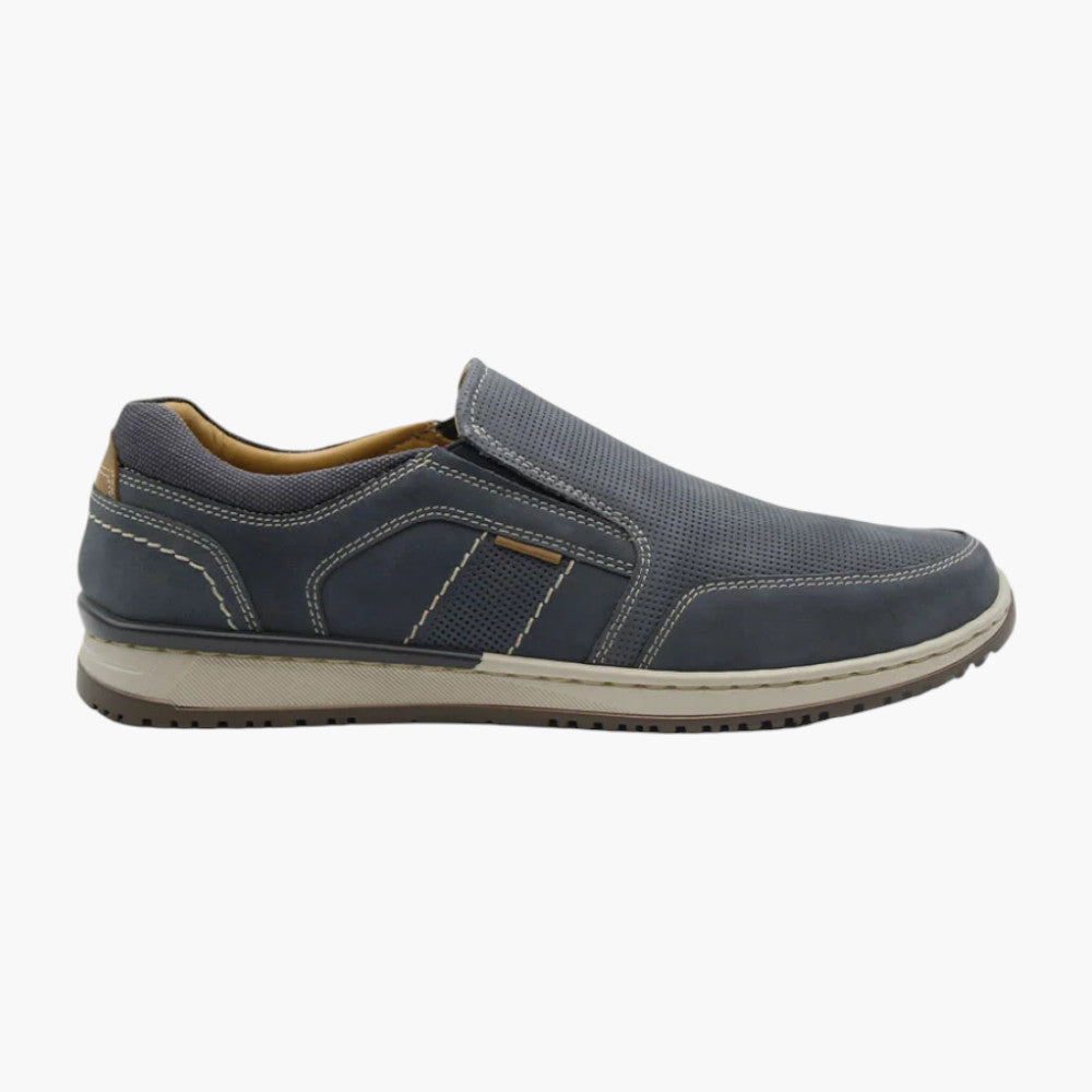 Dubarry Bateman Navy Men&#39;s Slip-On Moccasin Shoes - Leavys Shoes