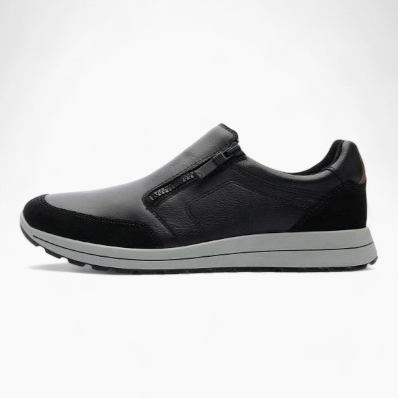 Ara Men's Black Leather Slip-On Shoes – Comfort & Practical Design - Leavys Shoes