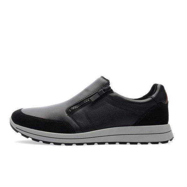 Ara Black Leather Slip-On Shoes with Gore-Tex