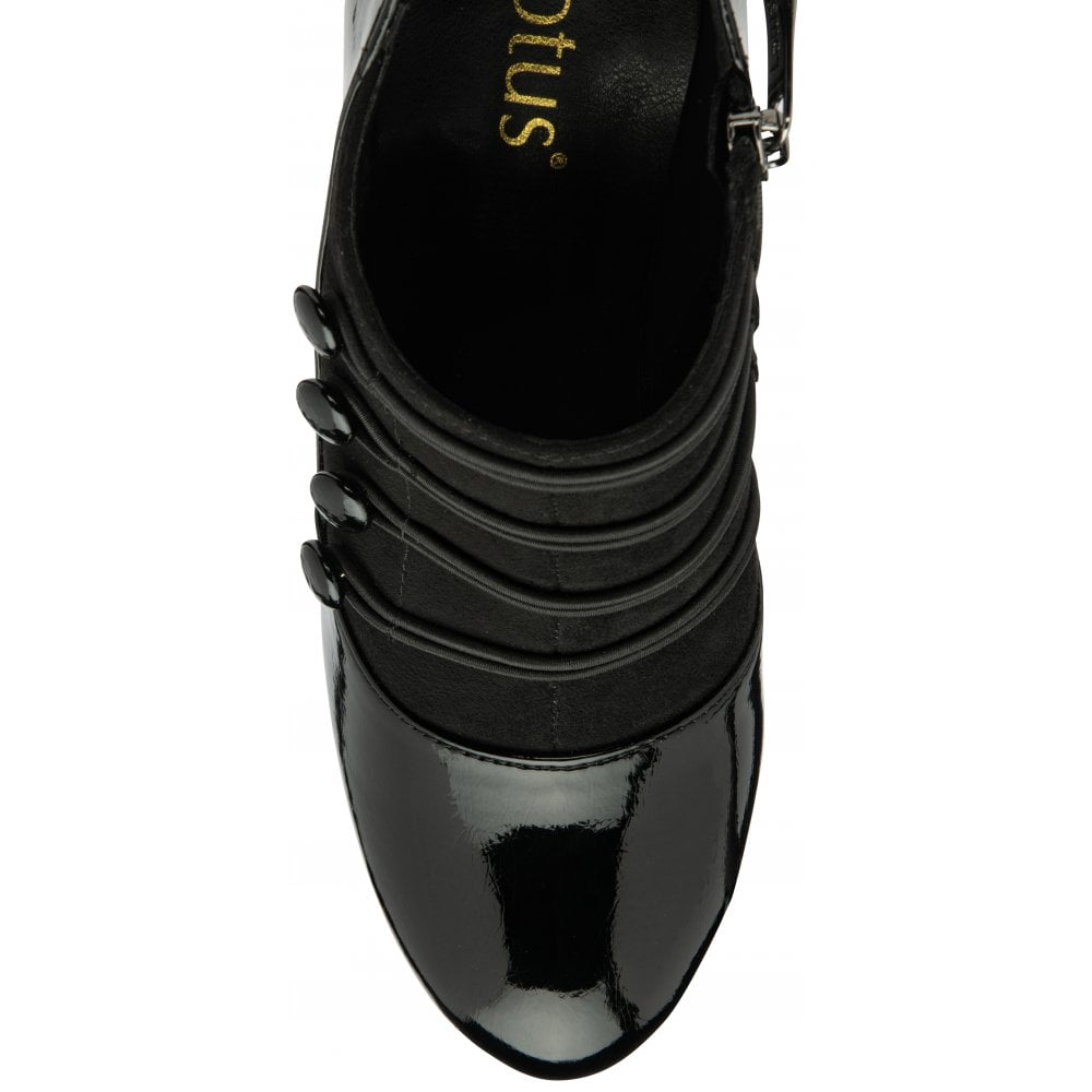Top view of the Lotus Gem Shoe-Boot, showcasing the toe.