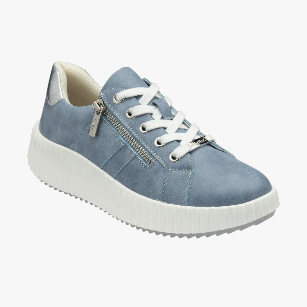 Lotus Kora Blue Chunky Zip-Up Trainers for Women