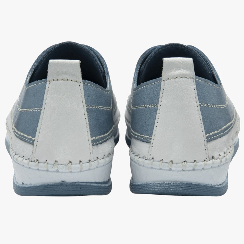 Lotus Rimini Blue Leather Casual Lace-Up Shoes