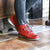 Main view of Jose Saenz's Lace up Ankle Boot in red.