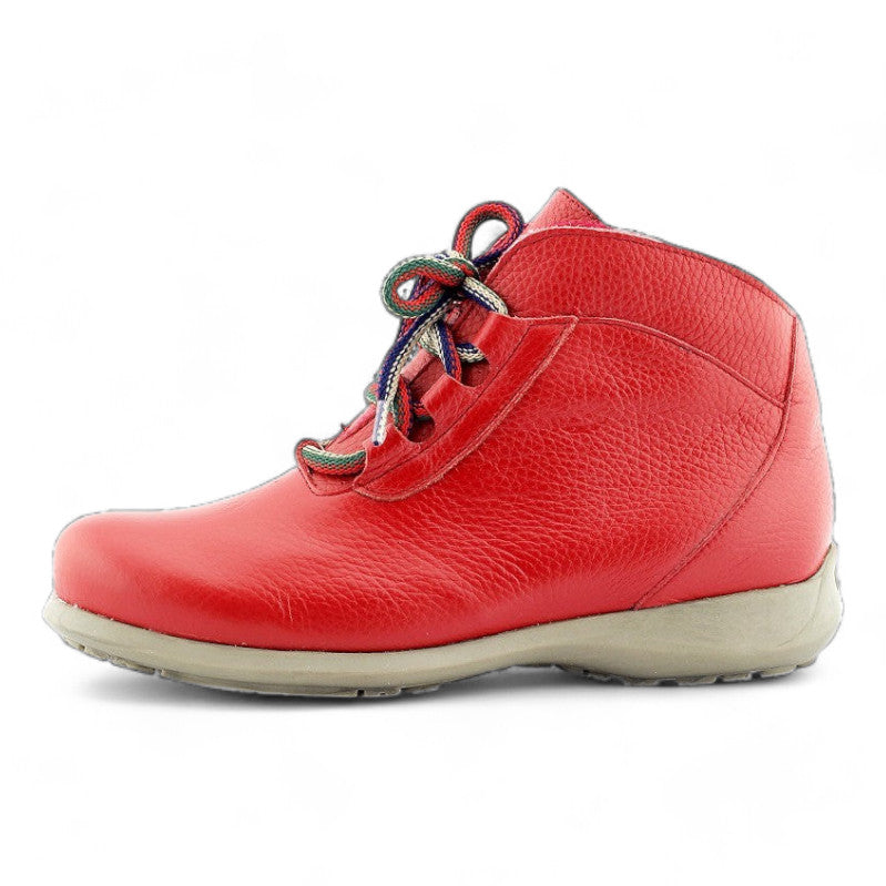 Lace up Ankle Boot in Red - RURAL by Jose Saenz