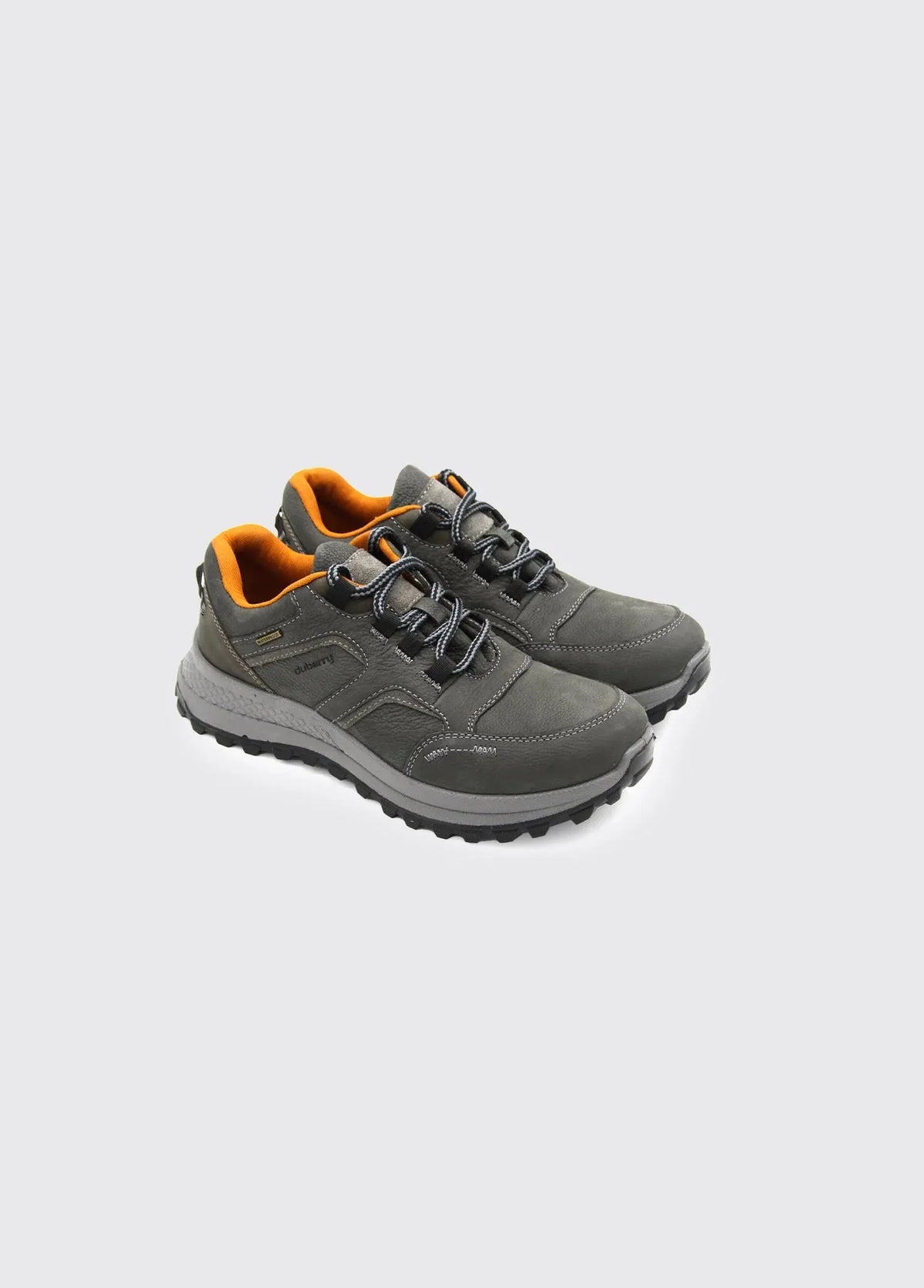 Grey Leather Waterproof Men&#39;s Shoes with Laces - Dubarry Colorado - Leavys Shoes