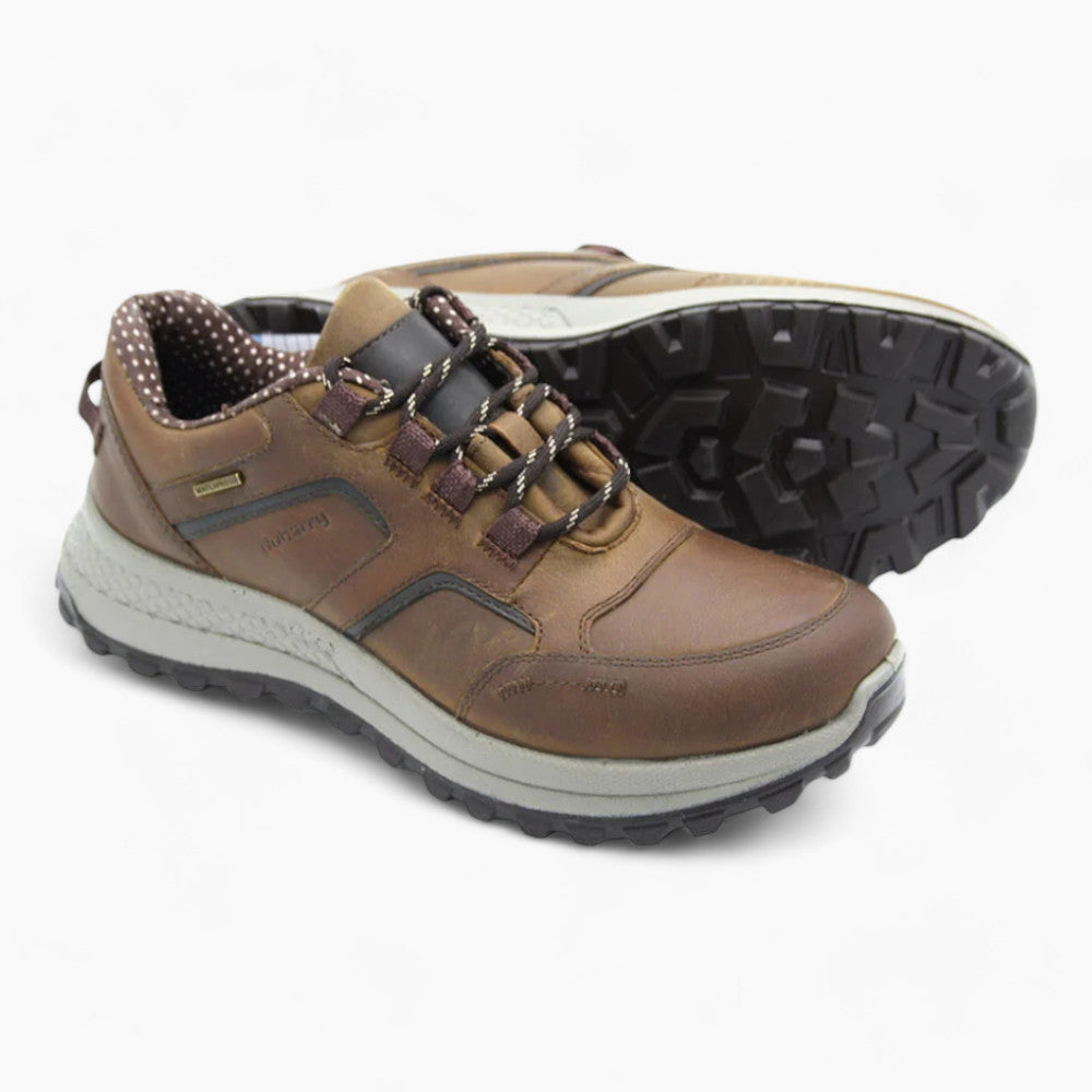 Tan Leather Waterproof Men's Shoes with Laces - Dubarry Colorado