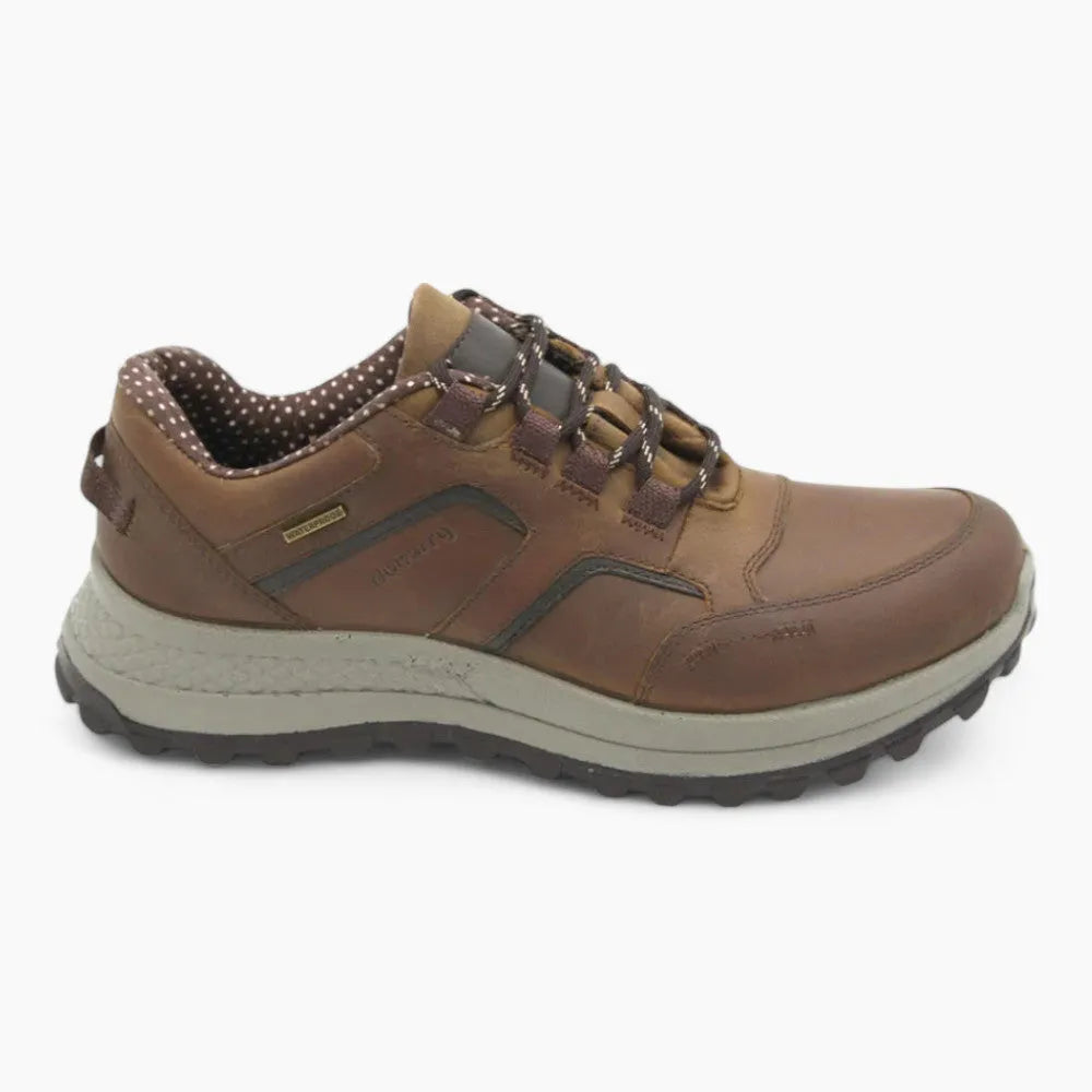 Tan Leather Waterproof Men&#39;s Shoes with Laces - Dubarry Colorado - Leavys Shoes