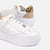 Unisa White Trainer with Leopard Heel & SuperLight Sole