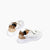 Unisa White Trainer with Leopard Heel & SuperLight Sole