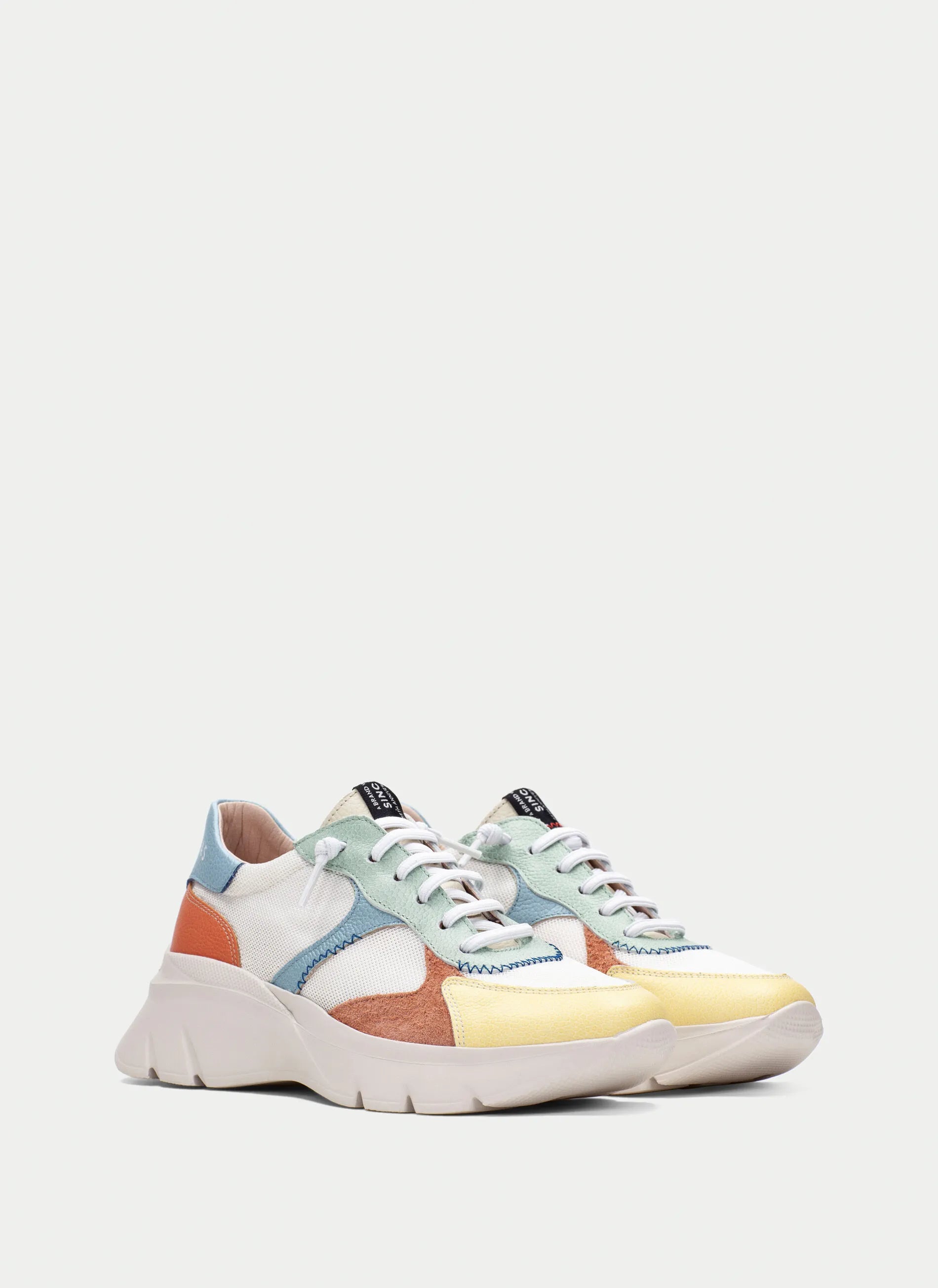 Hispanitas Banana & White Trainer – Vibrant Style with Ultra-Light Comfort
