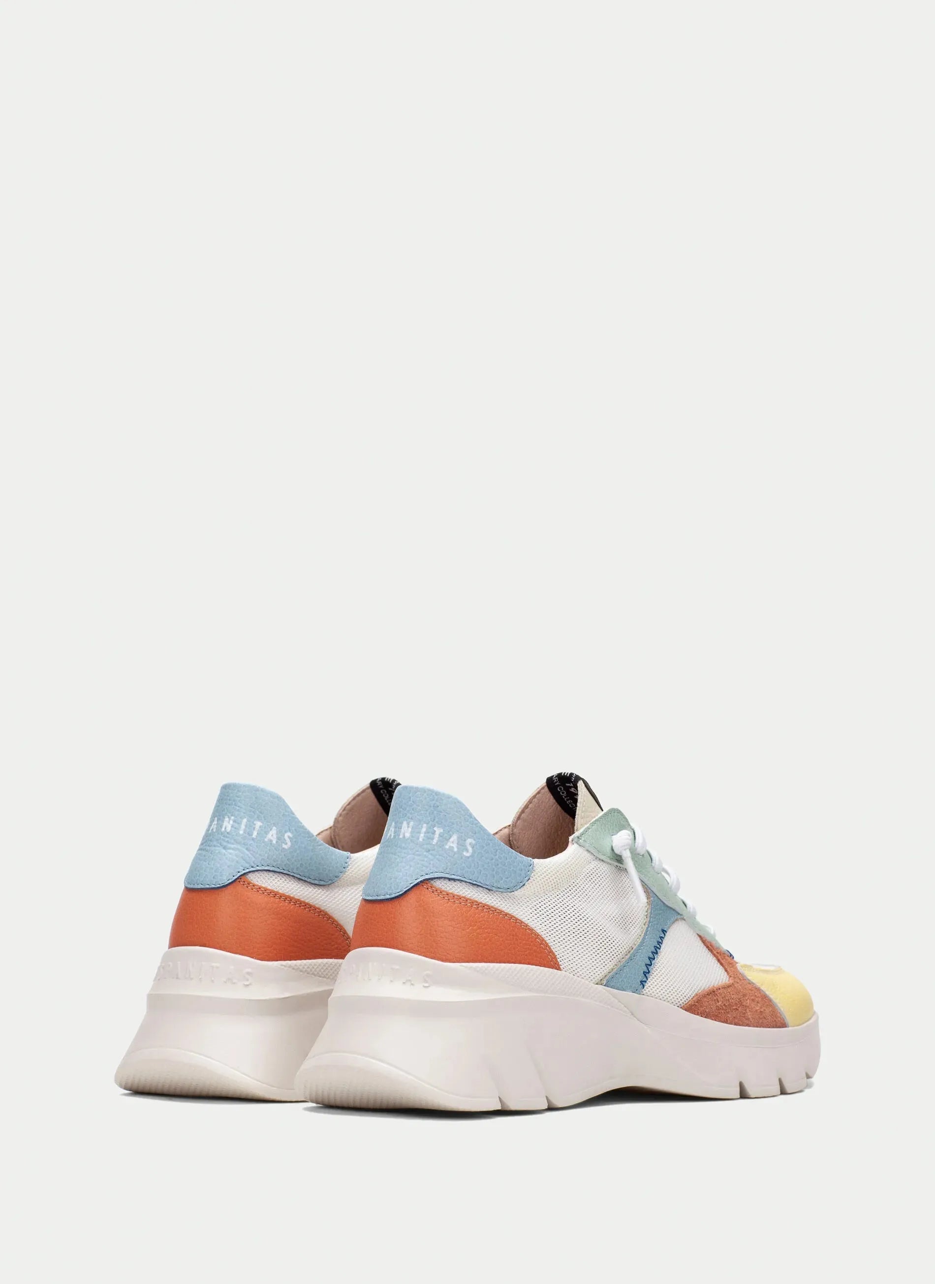 Hispanitas Banana & White Trainer – Vibrant Style with Ultra-Light Comfort