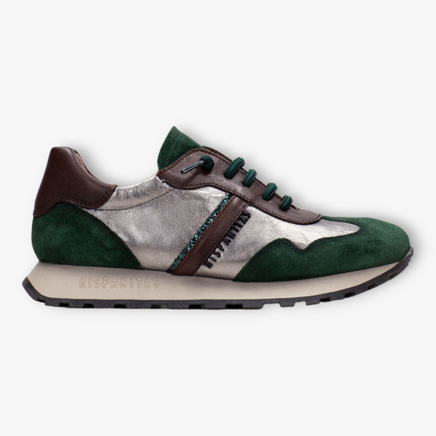 Hispanitas Runner Loira Forest-Pewter-Brown with Bungee Laces