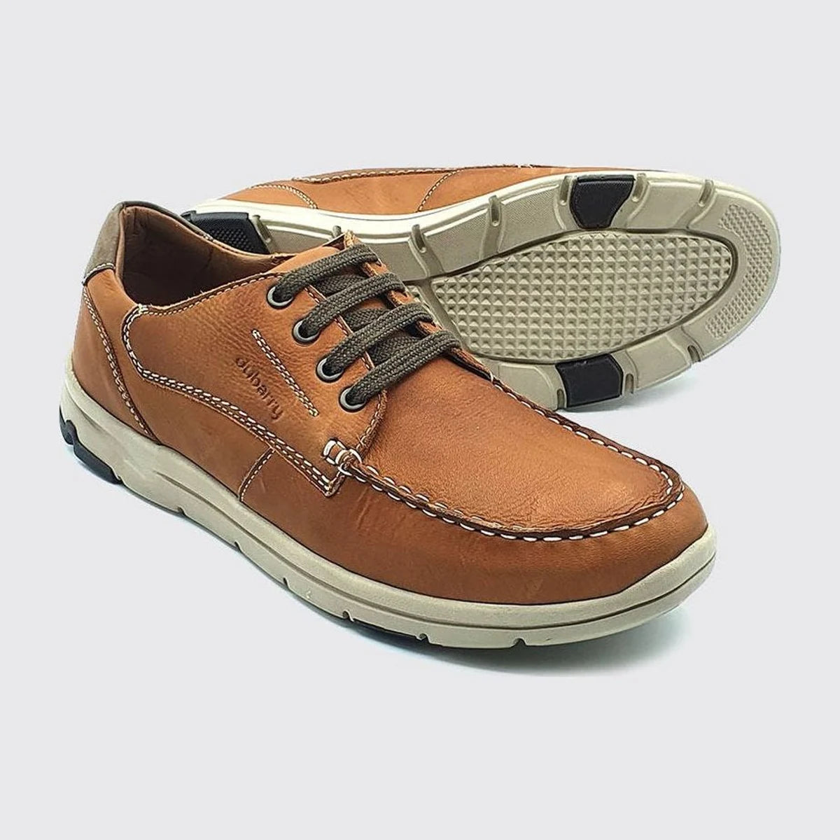 Dubarry Baker Men's Brown Leather Lace-Up Moccasins - additional product view