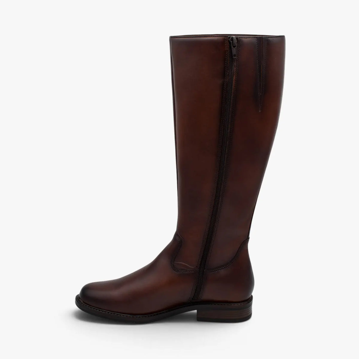 Dubarry Cadence Chestnut Leather Knee-High Boots - inside zip view