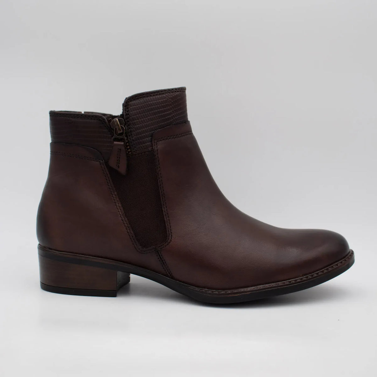 Dubarry Cierra Mahogany Leather Ankle Boots - side profile