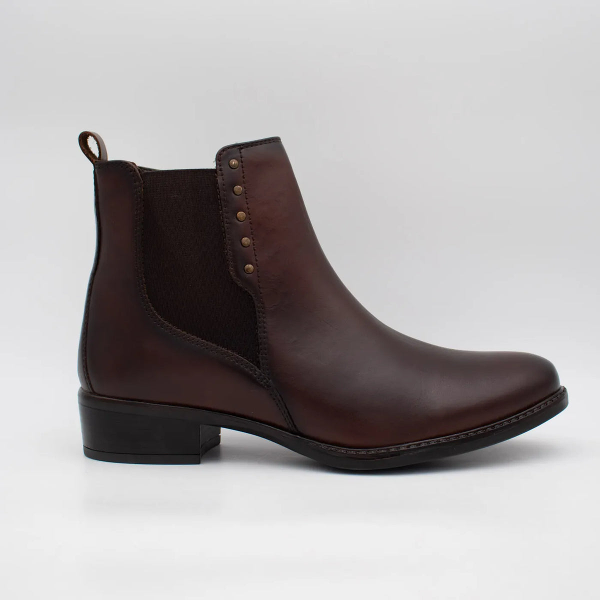 Dubarry Crest Chestnut Leather Chelsea Ankle Boots - side profile
