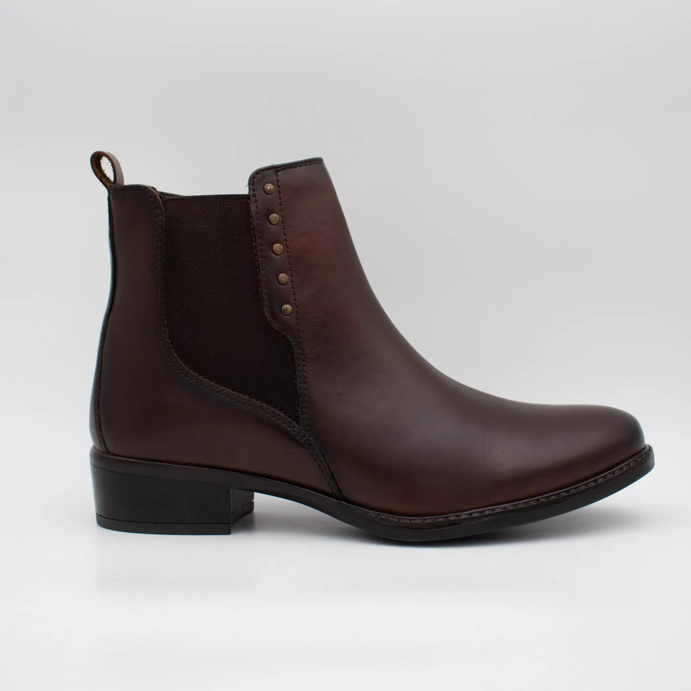 Dubarry Crest Chestnut Leather Chelsea Ankle Boots - side profile