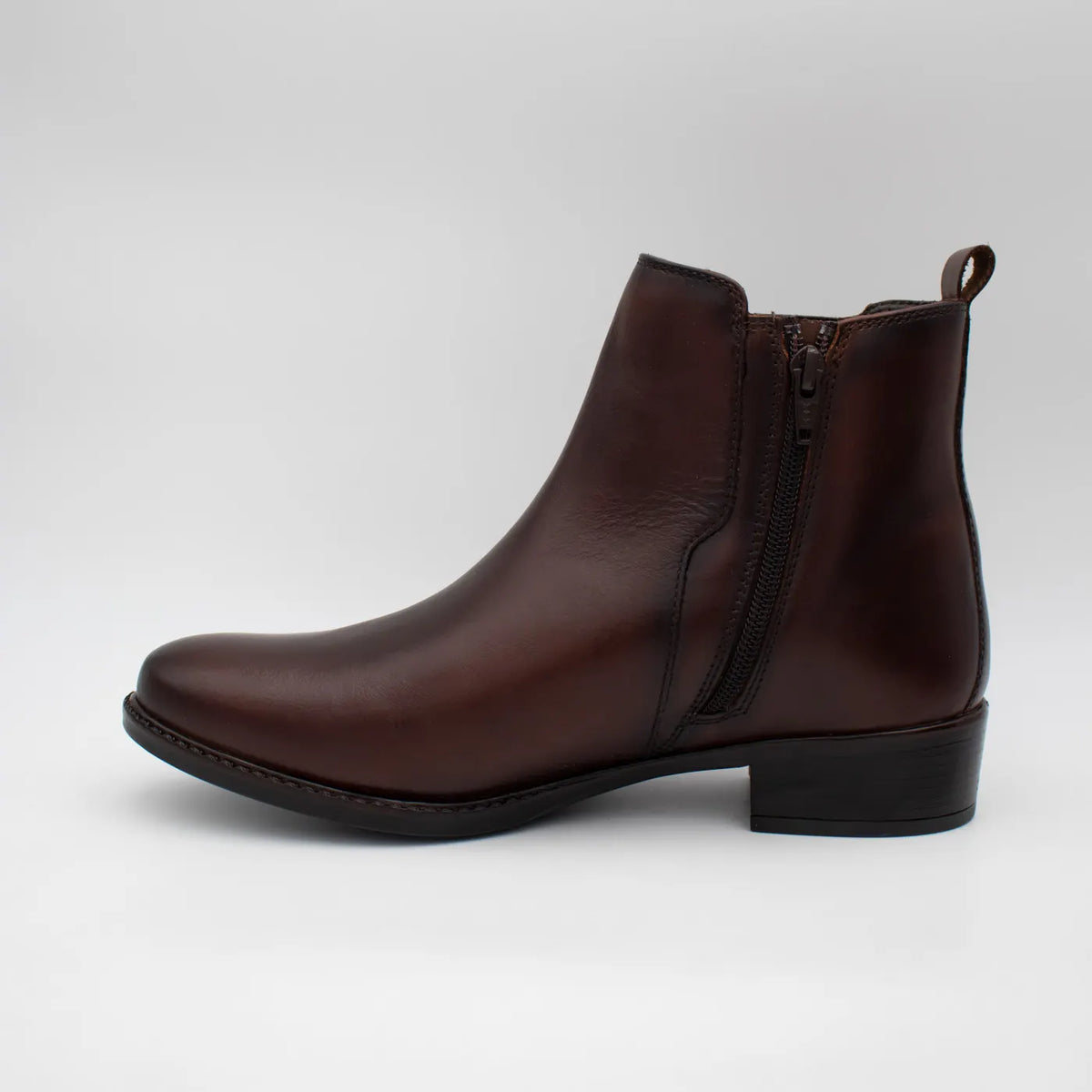 Dubarry Crest Chestnut Leather Chelsea Ankle Boots - opposite side profile