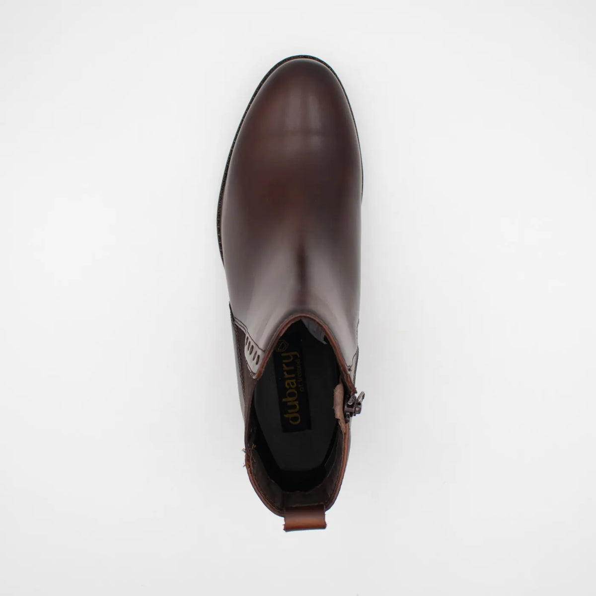 Dubarry Crest Chestnut Leather Chelsea Ankle Boots - top view