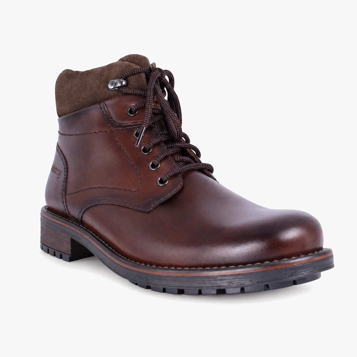 Dubarry Sack Men's Lace-Up Ankle Boots - Chestnut, angled view
