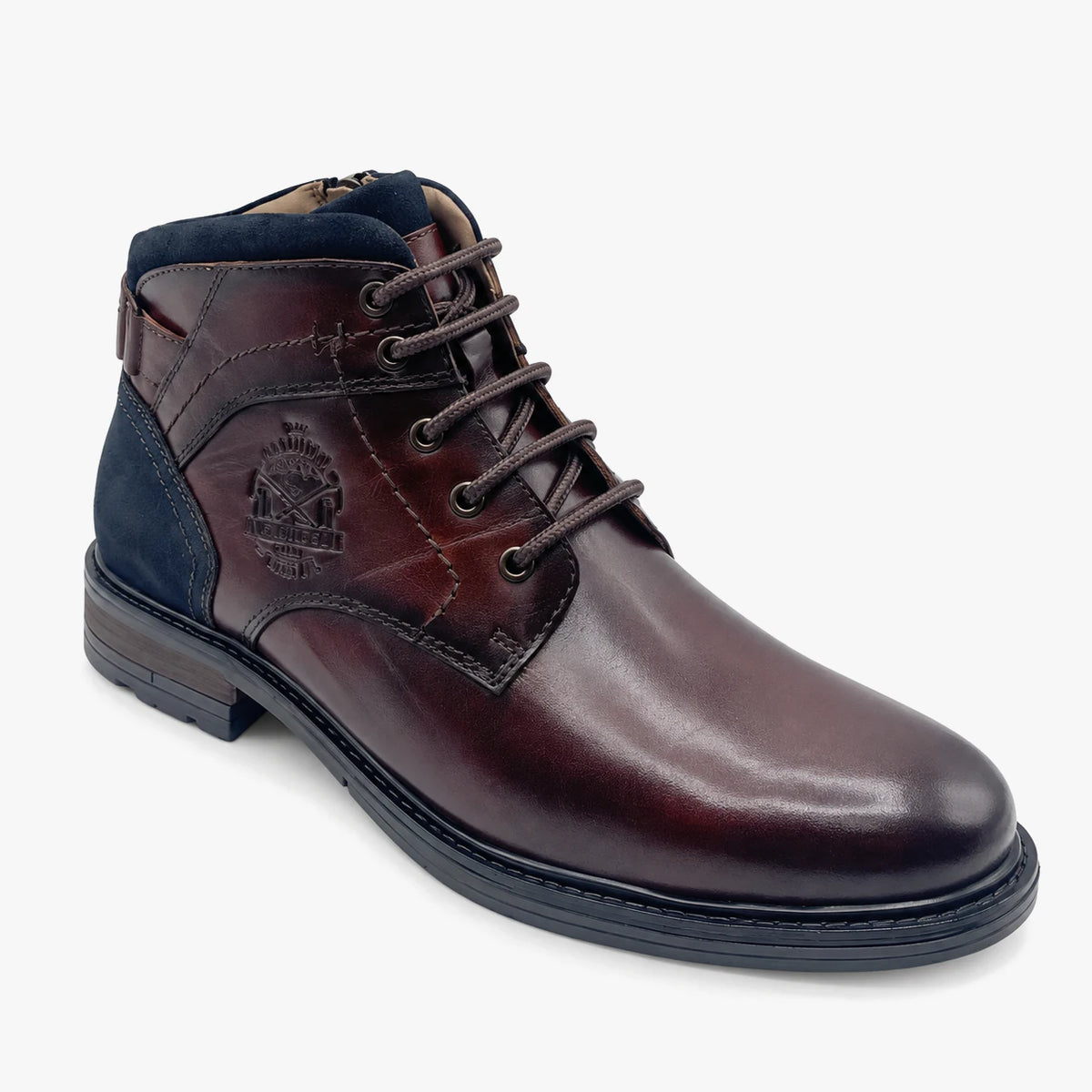 Dubarry Saint Men's Lace-Up Ankle Boots - Brown, angled view