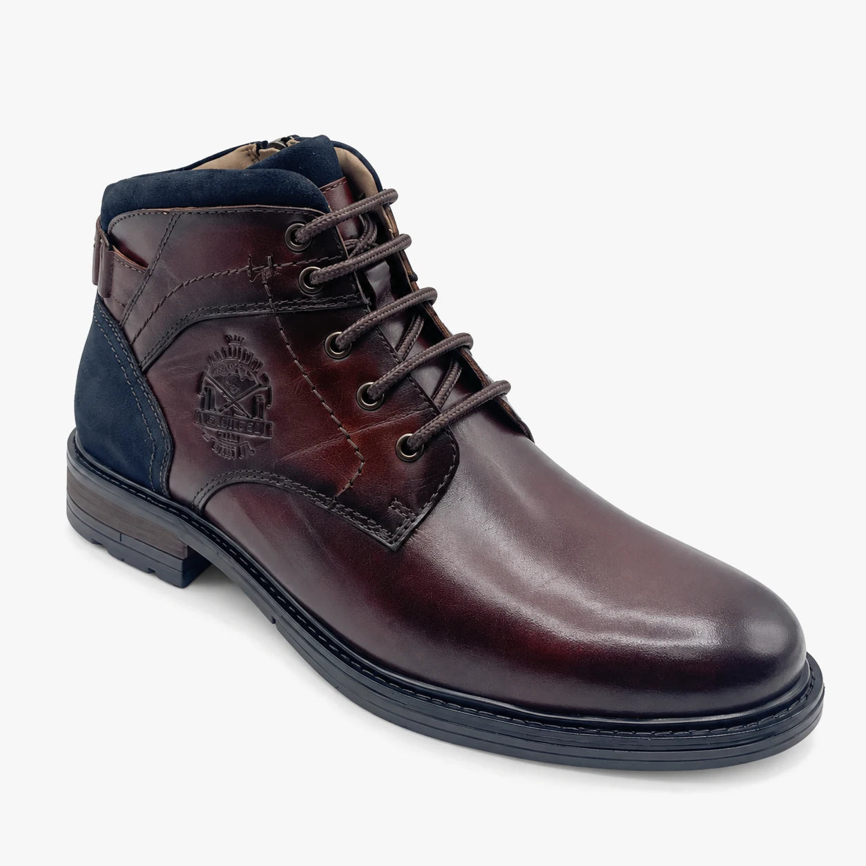 Dubarry Saint Men's Lace-Up Ankle Boots - Brown, angled view
