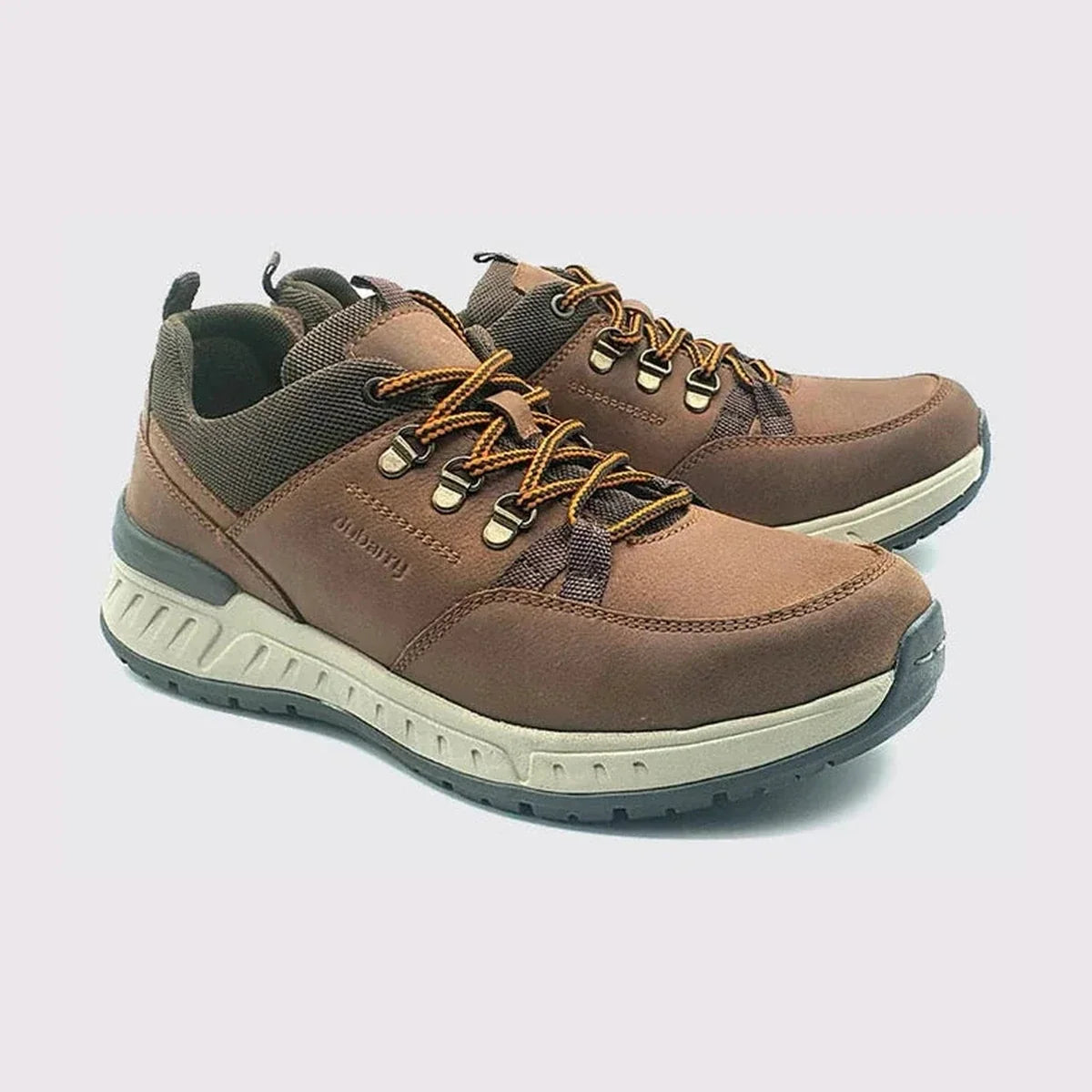 Dubarry Stamford Men's Brown Lace-Up Trainers – three-quarter view of the pair