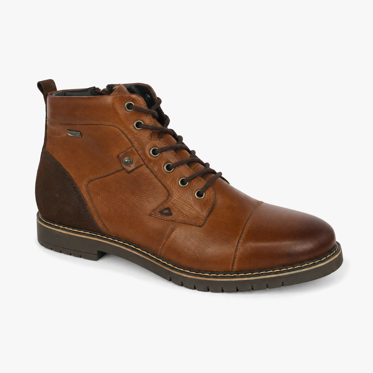 Dubarry Stetson Men's Lace-Up Ankle Boots - Tan, angled view