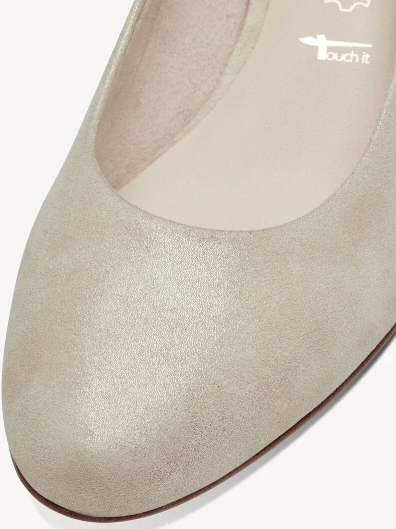 TAMARIS Women's Leather Pumps with Block Heel and ANTIslide Technology - Leavys Shoes