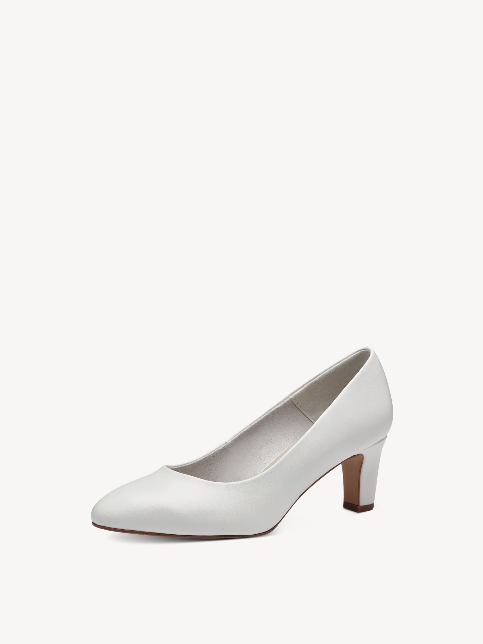 Tamaris White Block Heel Pump – Sleek & Comfortable