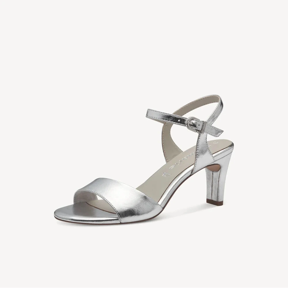 Tamaris Silver Heeled Sandal
