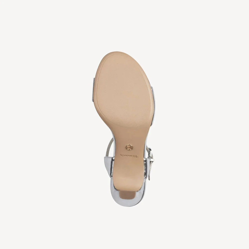 Beige sandal sole on a white background