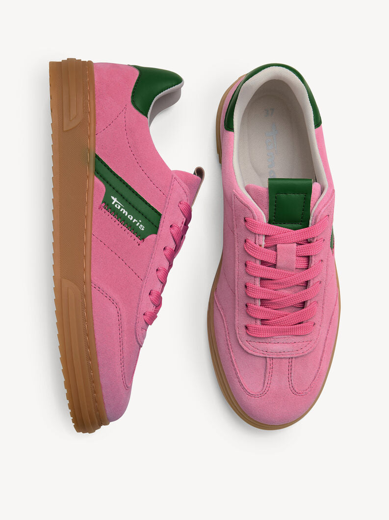 Tamaris Pink Runner – Vibrant Style with Green Accents