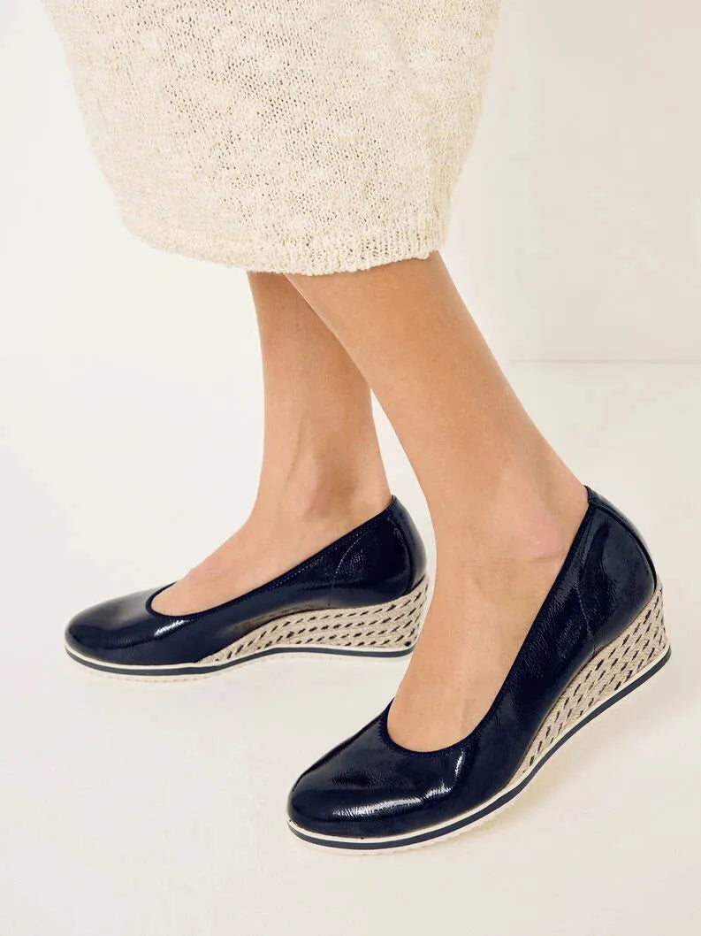 Tamaris Essentials Navy Espadrille Wedge – Stylish & Comfortable