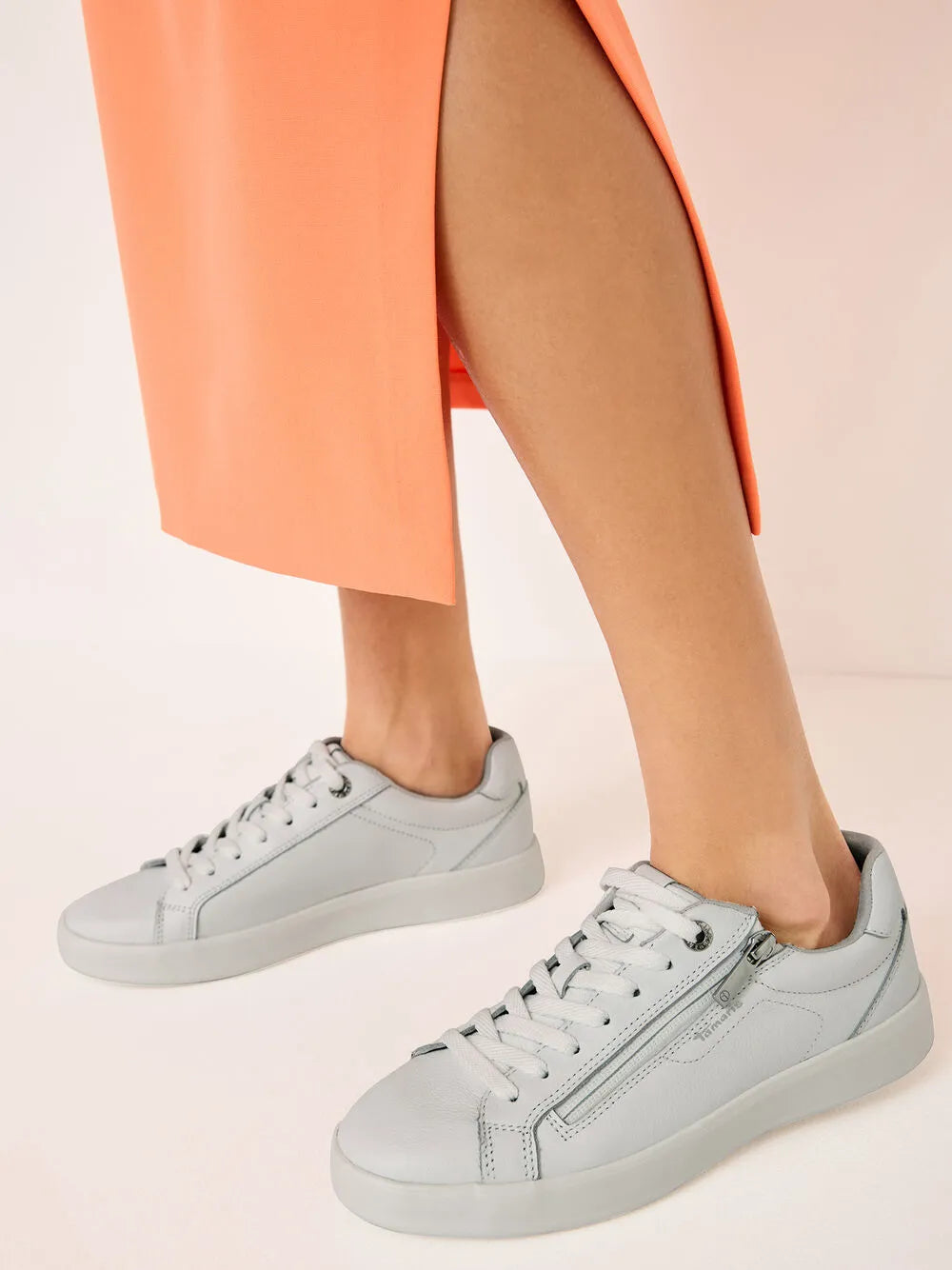 Tamaris Essentials White Leather Runner – Comfort & Style - Leavys Shoes